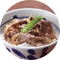 Gyudon（ riz à la viande）
