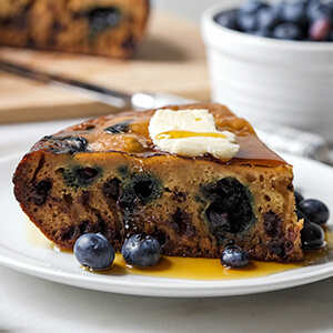 Giant Pancake with Dark Chocolate Chips and Blueberries