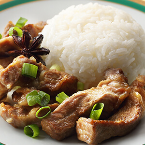Porc comme aux Philippines avec du riz