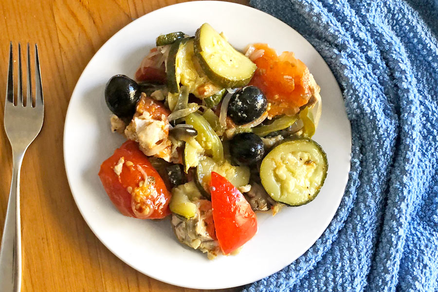 Slow Cooker Chicken Ratatouille with Rice