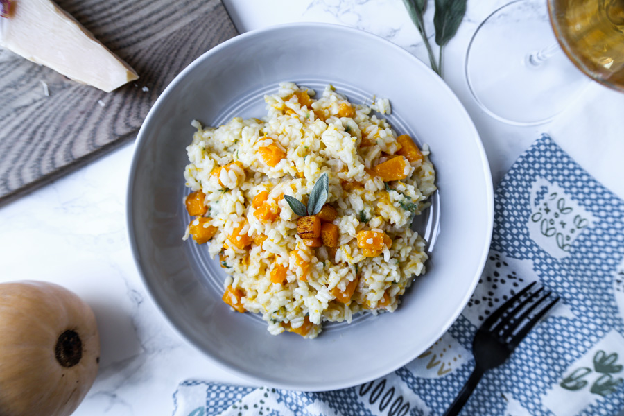 Rice cooker butternut squash risotto