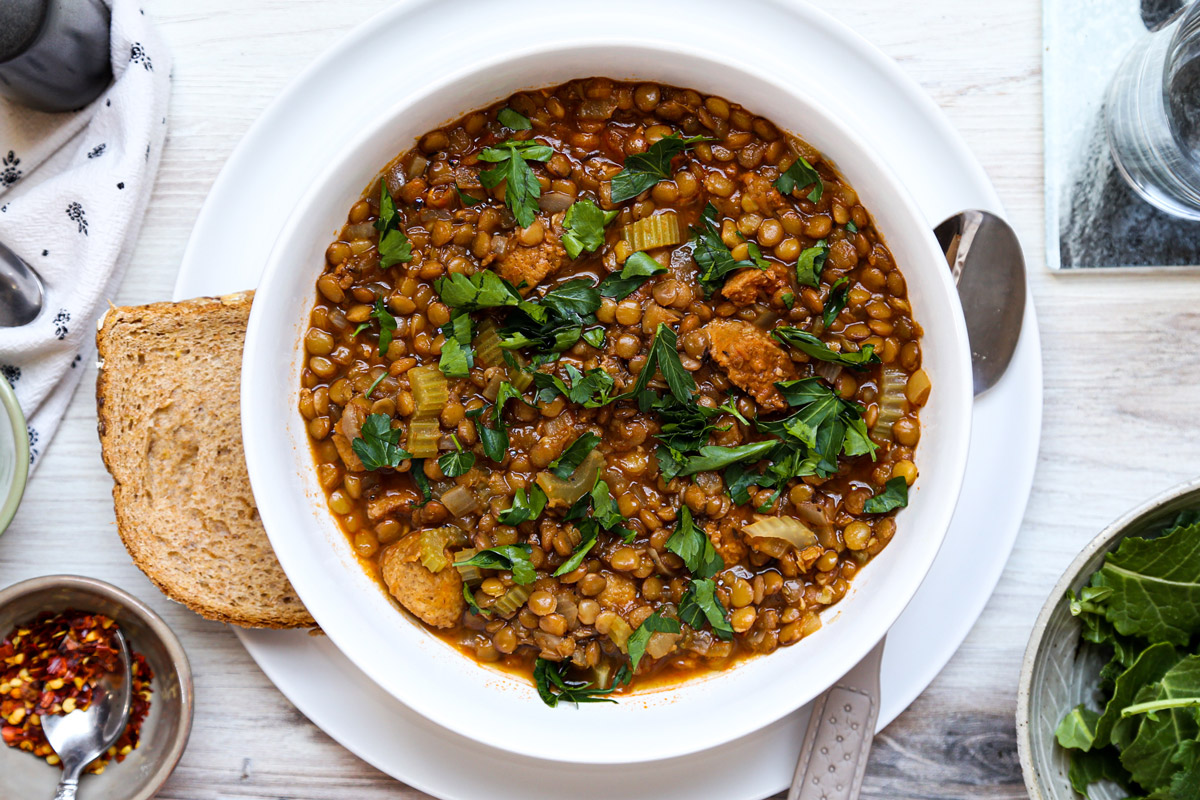 Easy Lentil and Sausage Stew